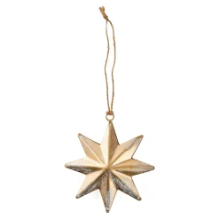 Anhänger Stern, Gold Antik, 10.5 Cm