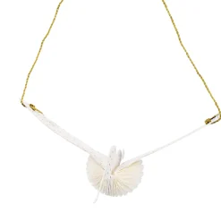 Anhänger Vogel, Offwhite, 12 Cm