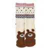Anti-Rutschsocken Xmas, Bär Beige, Größe 36 - 41
