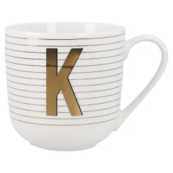 Becher Buchstabe/Streifen, K, 450 Ml