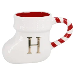 Becher Stiefel Mit Buchstabe, H/weiß, 400 Ml
