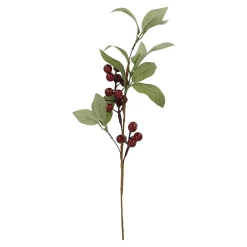 Beerenzweig Laub, Rot/glänzend, 35 Cm