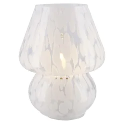 Deko-Lampe Sprenkel, Weiß, 18.5 Cm