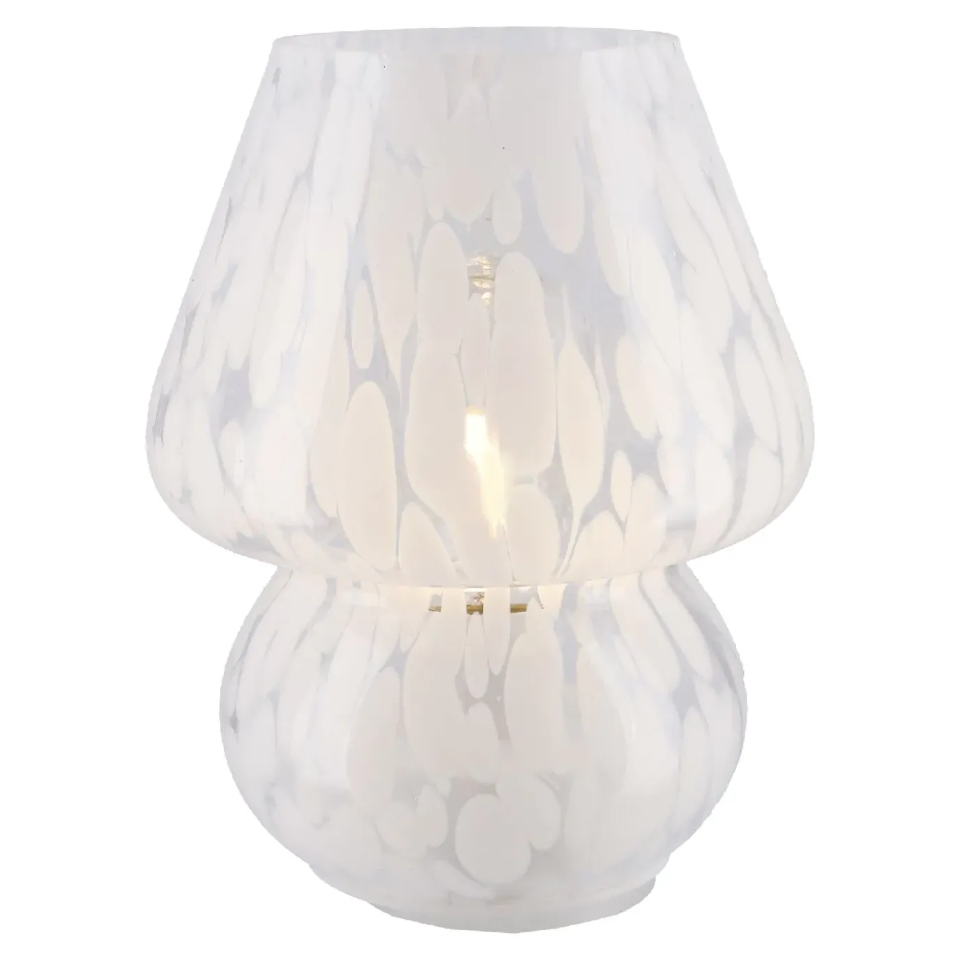Deko-Lampe Sprenkel, Weiß, 18.5 Cm