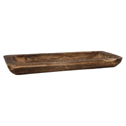 Dekoschale Eck, Braun, 43 X 19 Cm
