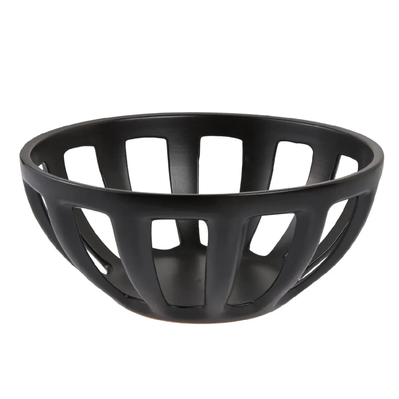 Deko-Schale Streben, Schwarz-matt, 27 Cm
