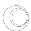 3er Set Deko-Ringe, Schwarz/matt