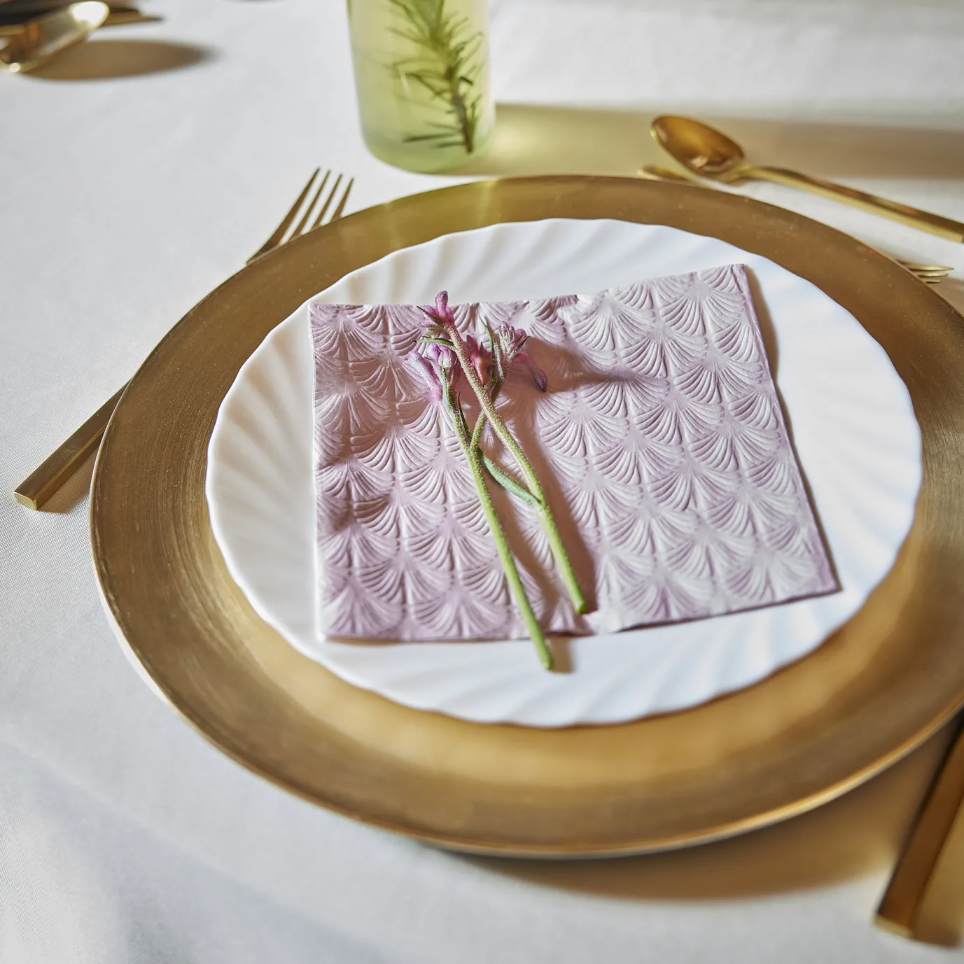 6er Set Dekoteller, 33 Cm, Gold