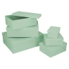 6er Set Geschenkkarton Uni, Hellmint