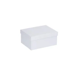 6er Set Geschenkkarton Uni, Weiß