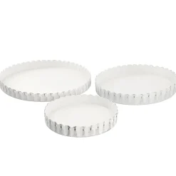 3er Set Schale Mit Rand, Antik, Weiß