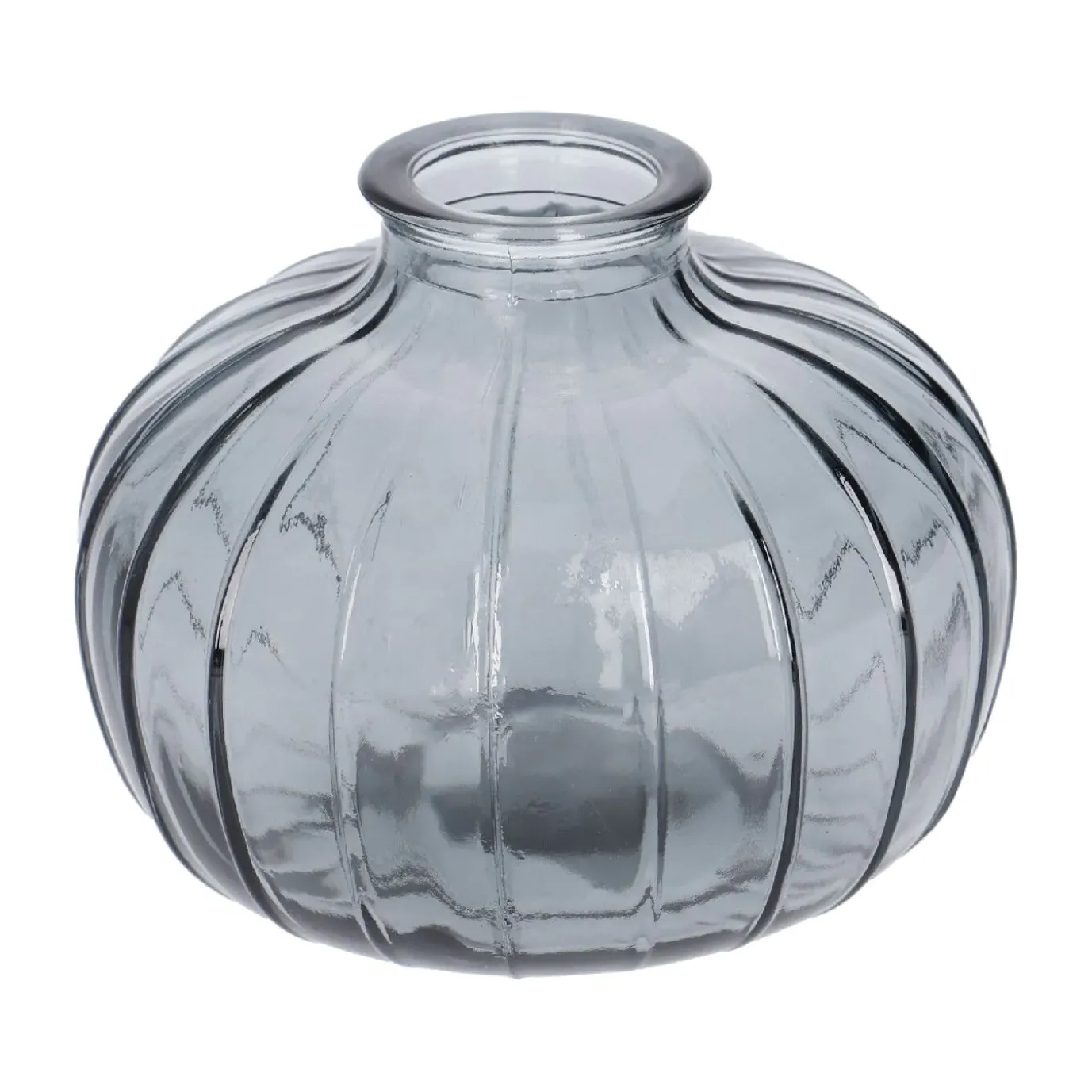 Flaschen-Vase, Grün/bauchig, 11 X 8.5 Cm