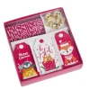 Geschenke-Set, Rot-weiß-rot, Kordel/Anhänger/Glocke