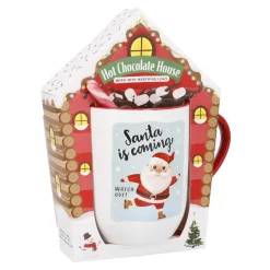 Geschenk-Set Trinkschokolade + Becher, Haus/Schlittschuh