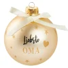 Glaskugel Spruch, Oma/champagner/matt, 10 Cm