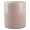 Glas-Vase Zylinder/Opal, Rosa, 12 X 14 Cm