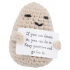 Häkelfigur Spruch, Kartoffel/Dream It, 8 Cm