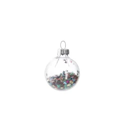Mini-Kugel Schneeball, Flitter, 4 Cm