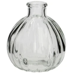Mini-Vase Rillen, Rund, 9 Cm