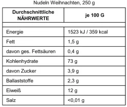 Nudeln Weihnachten, Weihnachtsmann, 250 G