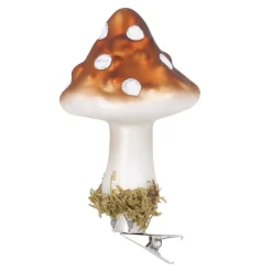 Pilz-Clip Punkte, Braun, 10 Cm