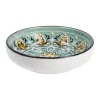 Schale China, Flach, Grün/braun, 9 Cm