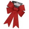 Schleife Glitter/Streifen, Rot, 40 Cm