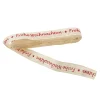 Schleifenband Frohe Weihnachten, Creme/rot, 3 M