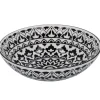 Schüssel China, Flach, Orient, Schw/wss, 23 Cm