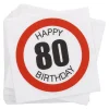 Servietten, 20 Stück, 80 Jahre
