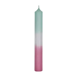 Stabkerze Dip-Dye, Mint/altrosa, 18 Cm