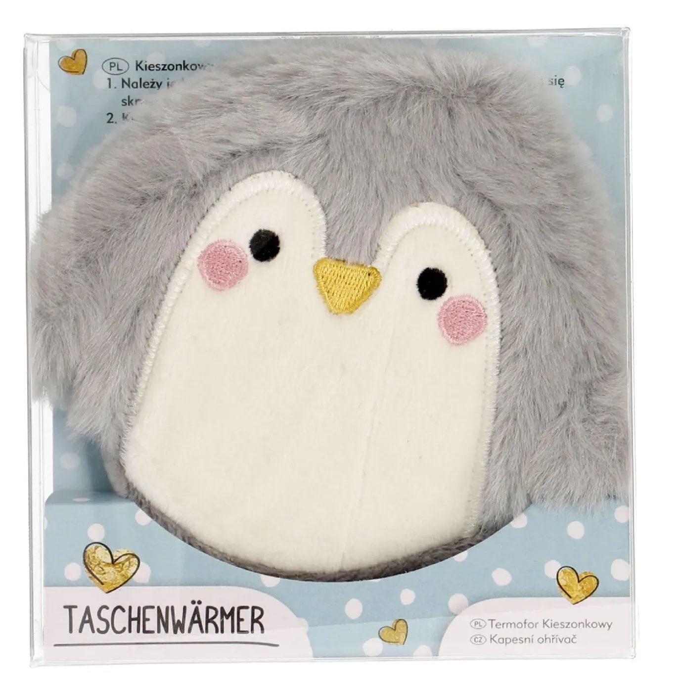 Taschenwärmer Fell, Pinguin