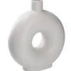 Vase Loch, Weiß, 20 Cm