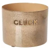 Windlicht Glück, Beige, 7 X 10 Cm