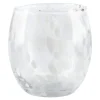 Windlicht Tupfen, Bauchig/weiß, 12 Cm